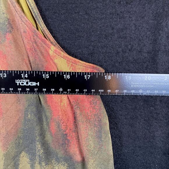 Anthropologie Silence + Noise Womens Tank Tie Dye Geometric Flowy VNeck Medium - Picture 6 of 10